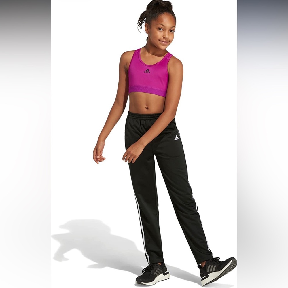 ADIDAS KIDS GIRLS TECHFIT SPORTS BRA - PURPLE / MAGENTA
